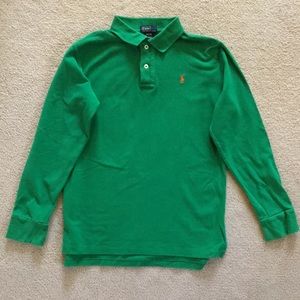 Green Boy’s Long-sleeve Polo